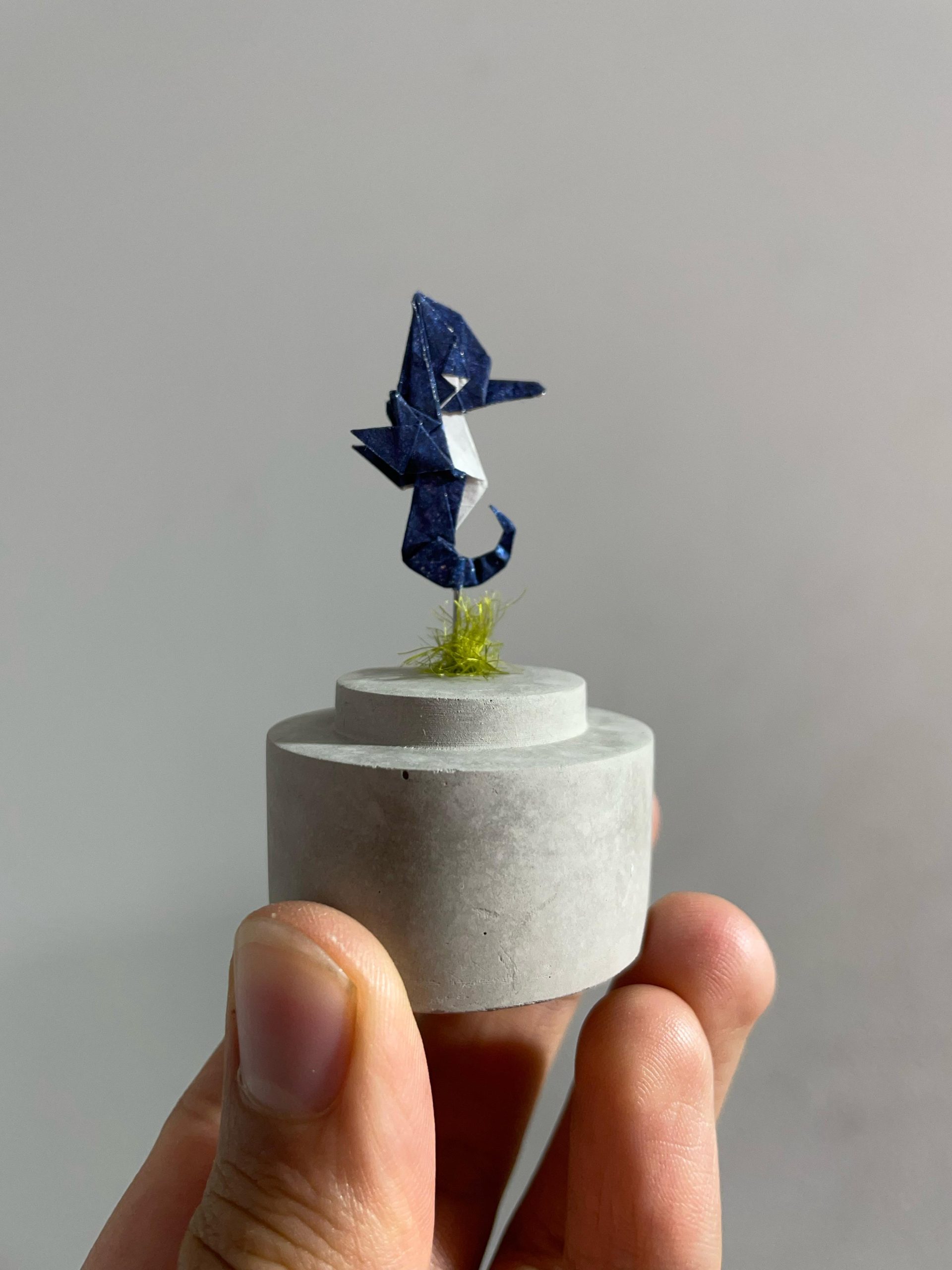 caballo de mar de origami