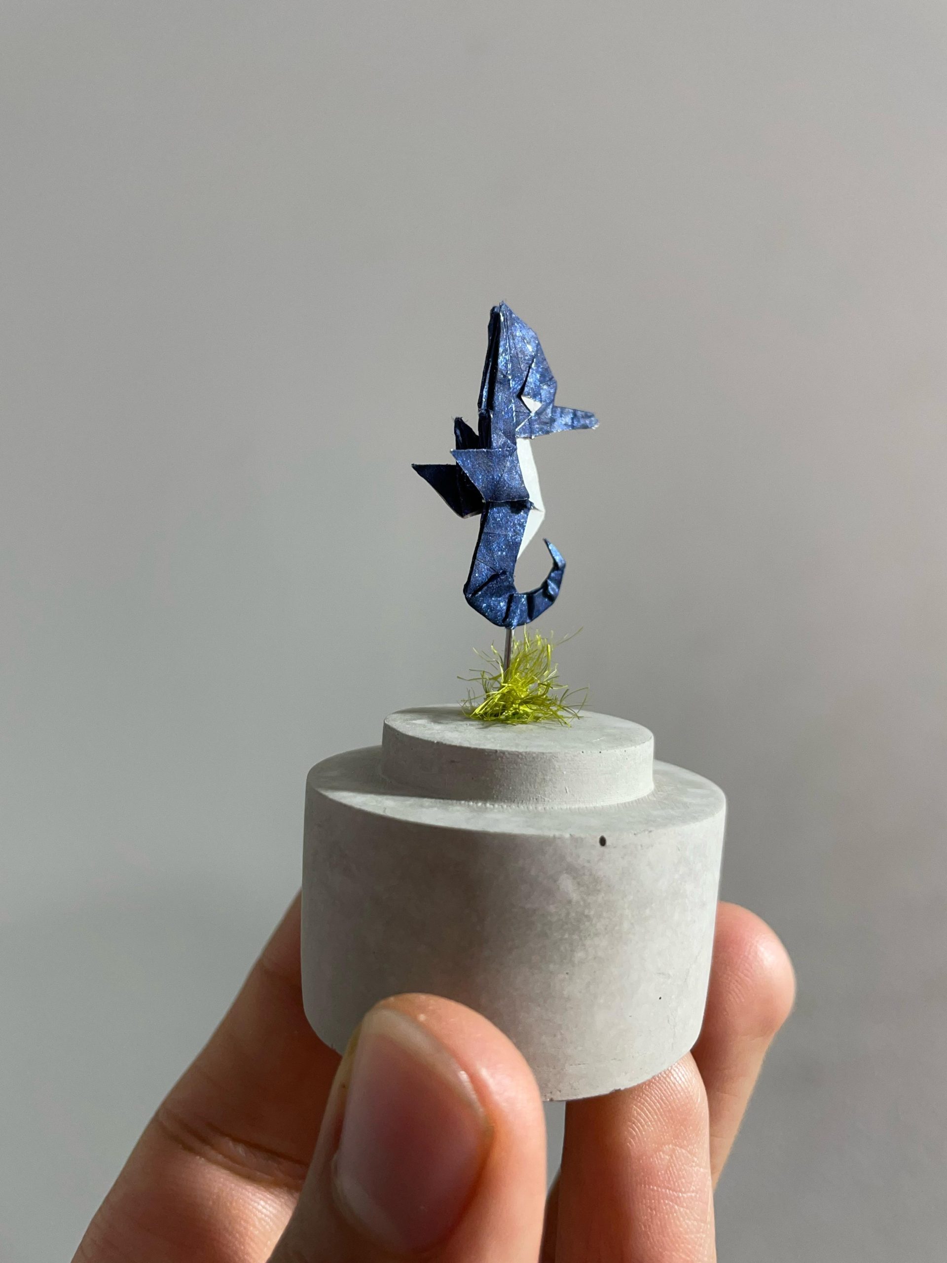 caballo de mar de origami