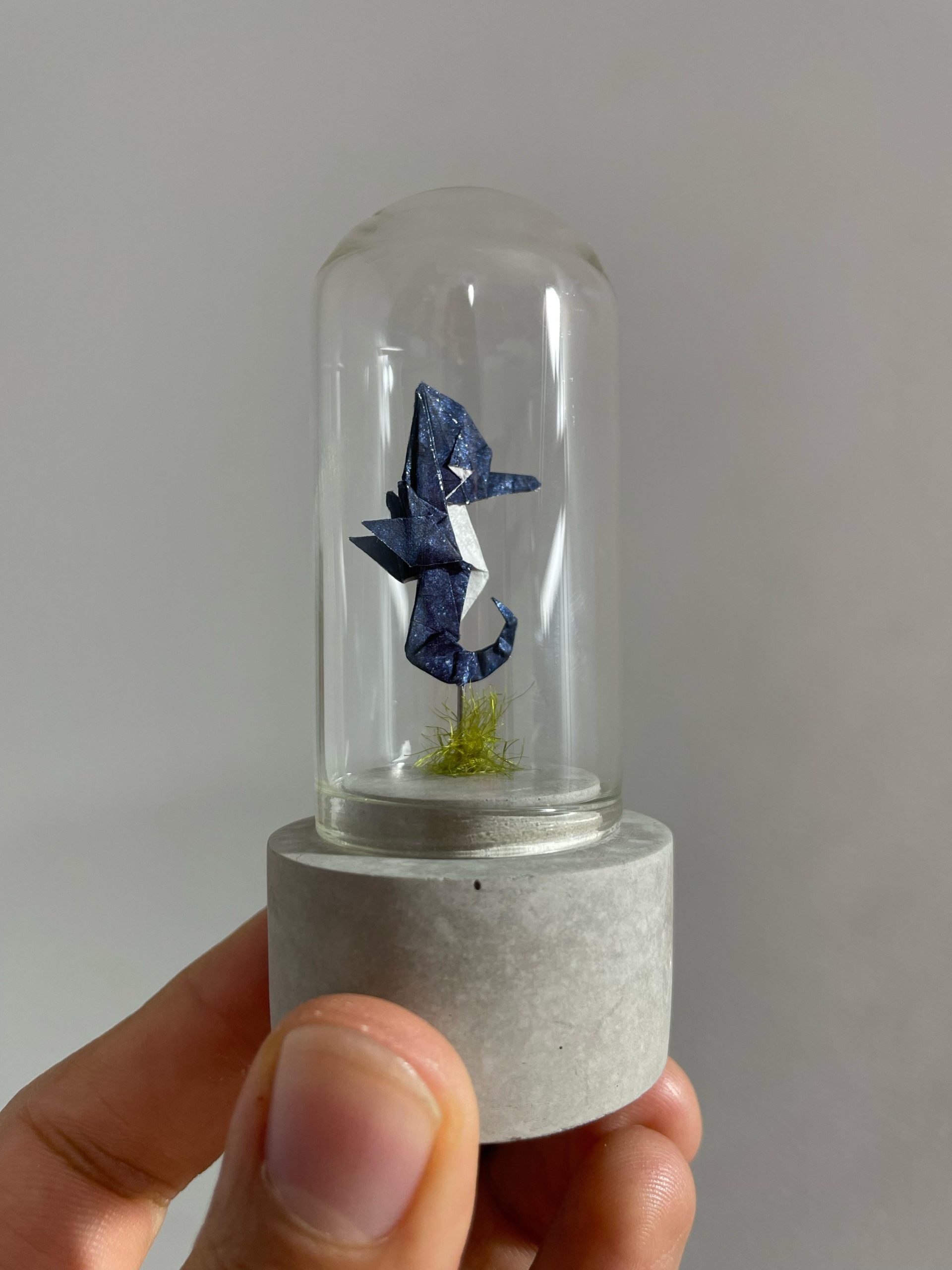 caballo de mar de origami