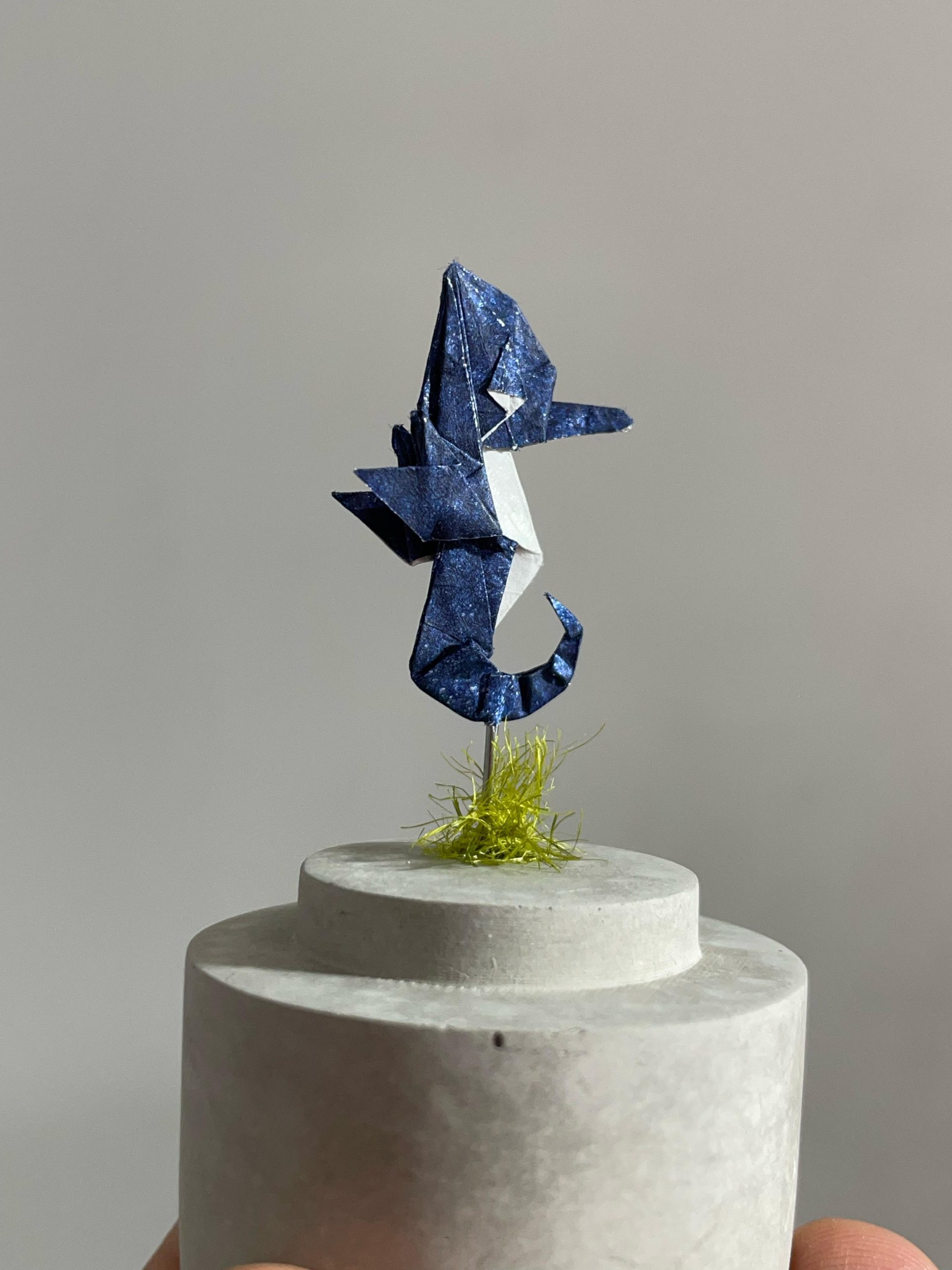 caballo de mar de origami