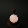 Mini Lámpara Rosa del Principito en Origami - Luna Iluminada con Domo de Vidrio - Imagen 5
